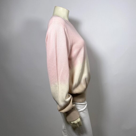 VERONICA BEARD Pink, Ivory and Tan Ombre 'Nikasha' Pullover Sweater - Picture 4 of 7